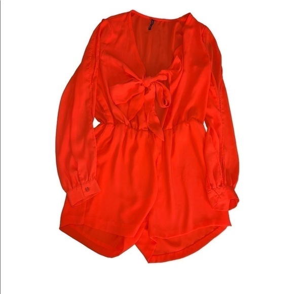 Romper. Long open sleeve. San Joy. Orange. Small - Picture 1 of 1